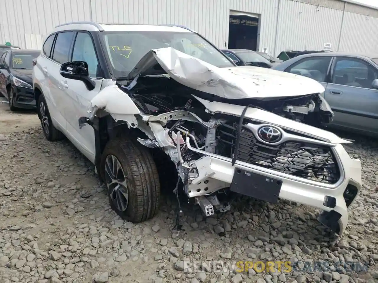 1 Photograph of a damaged car 5TDHZRBH5MS543430 TOYOTA HIGHLANDER 2021