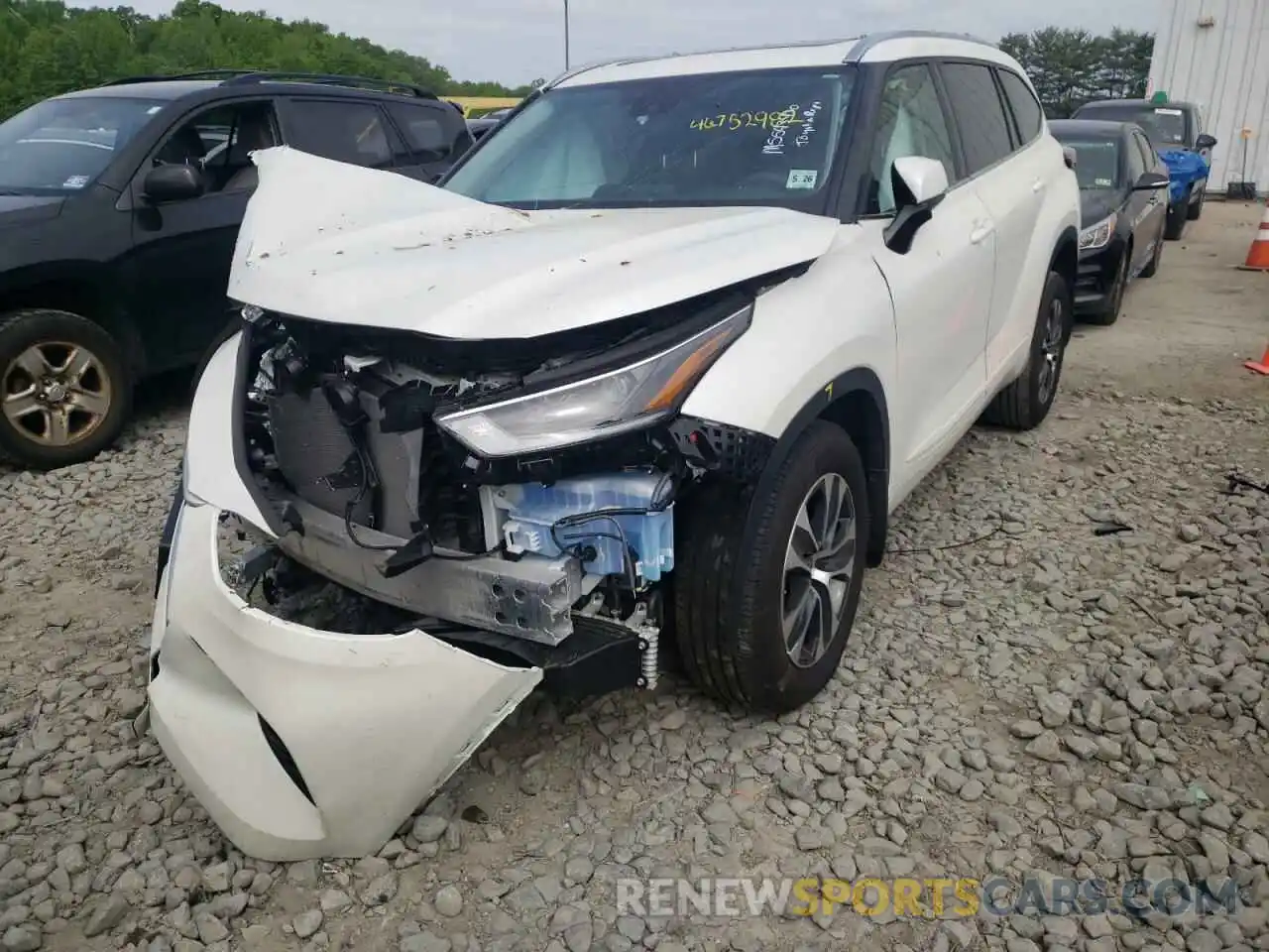 2 Photograph of a damaged car 5TDHZRBH5MS543430 TOYOTA HIGHLANDER 2021