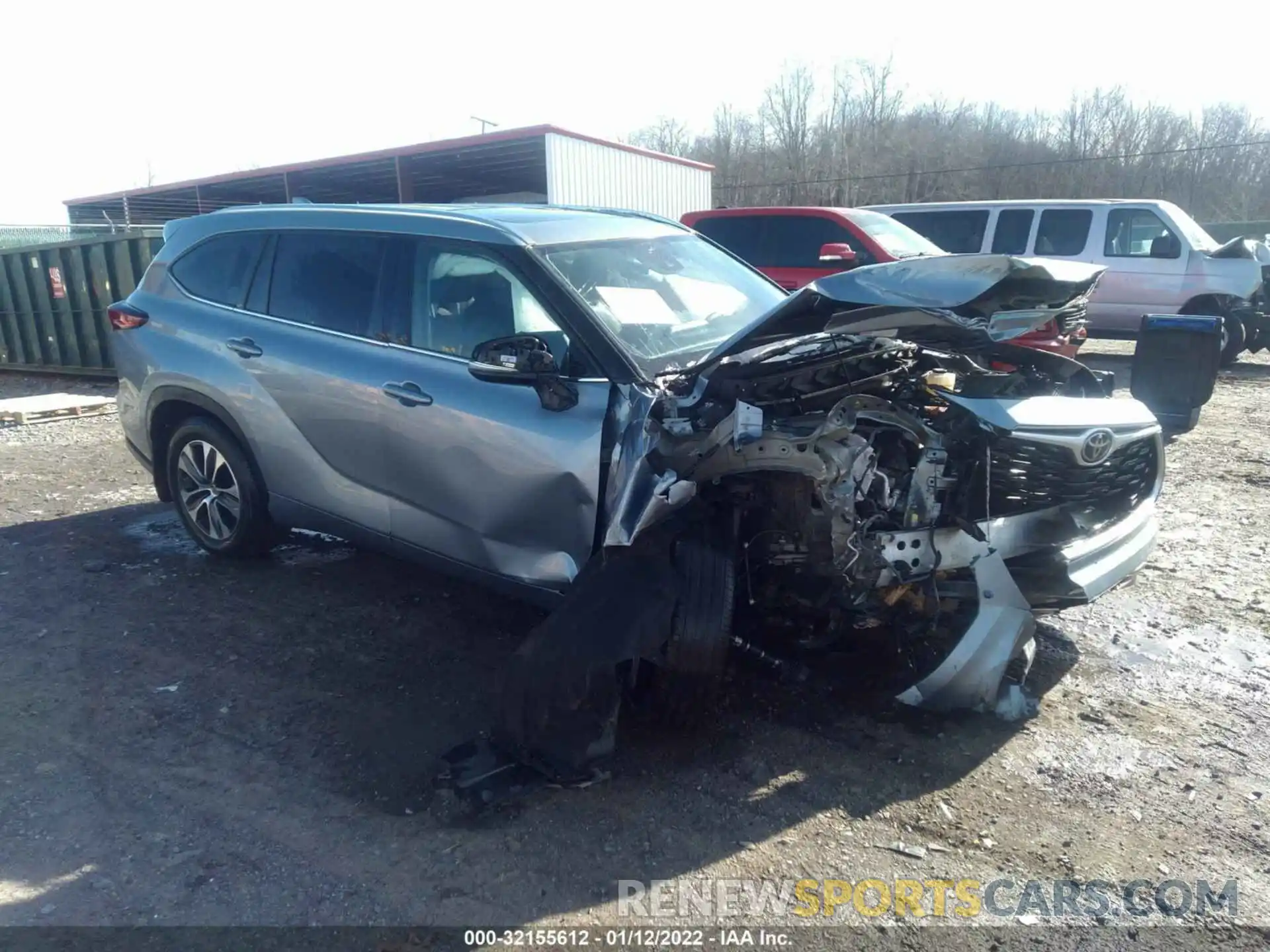 1 Photograph of a damaged car 5TDHZRBH6MS077961 TOYOTA HIGHLANDER 2021