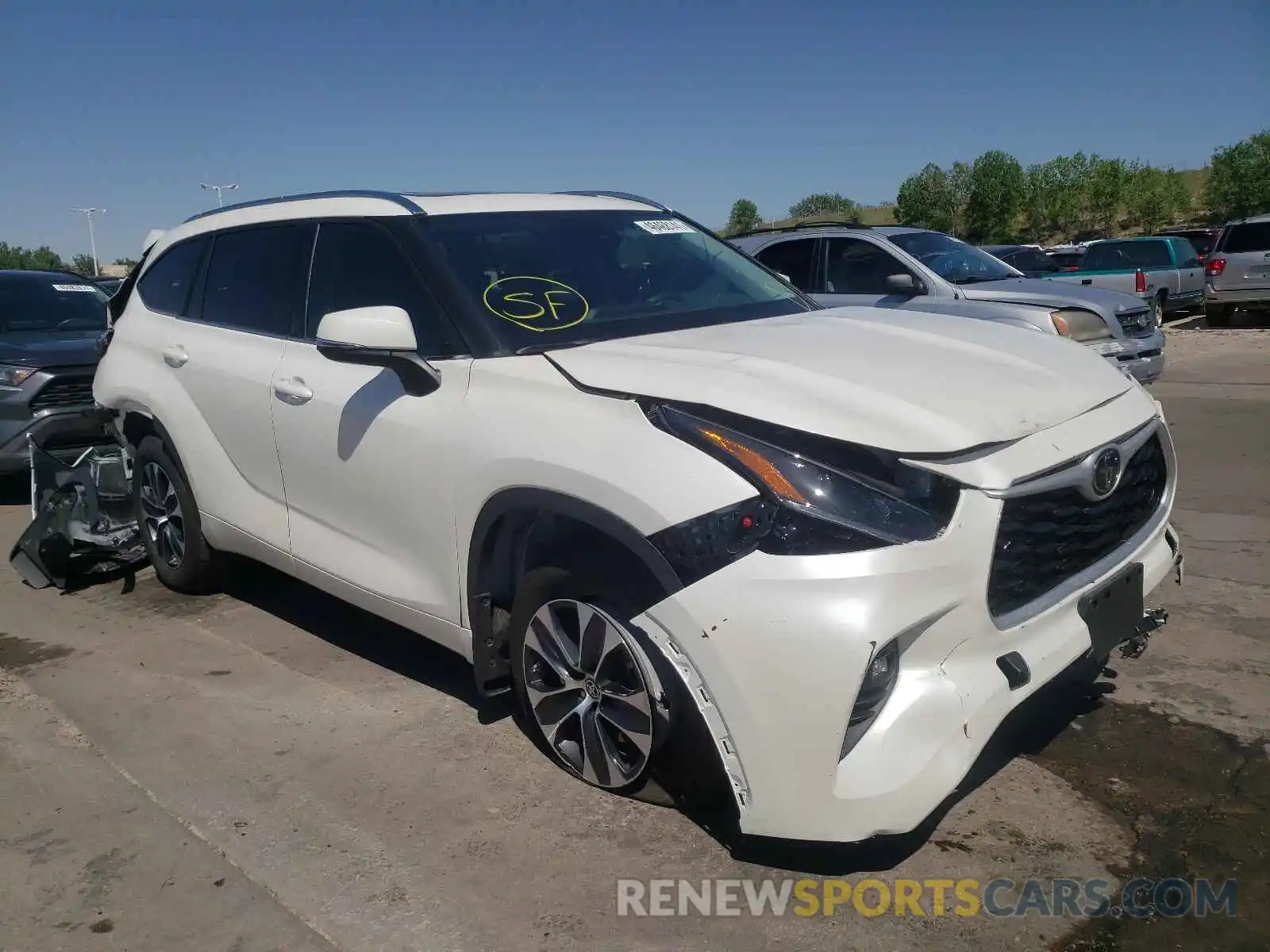 1 Photograph of a damaged car 5TDHZRBH7MS059842 TOYOTA HIGHLANDER 2021