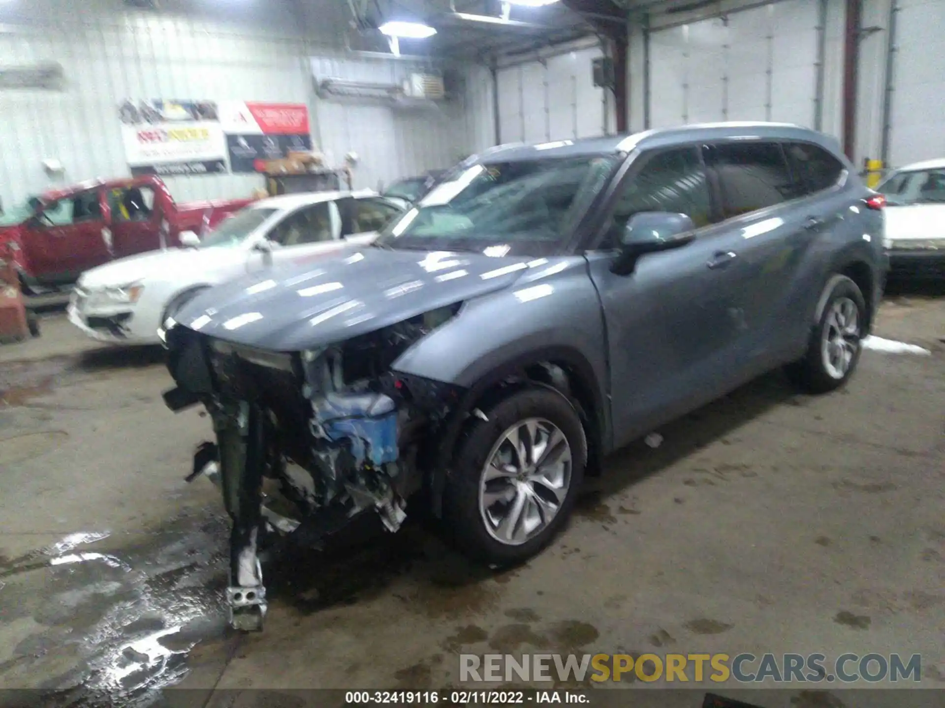 2 Photograph of a damaged car 5TDHZRBH7MS096535 TOYOTA HIGHLANDER 2021