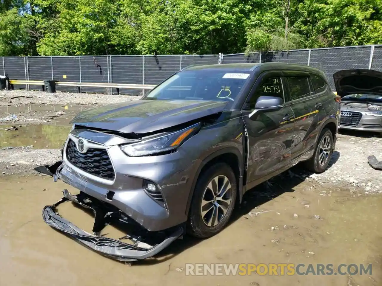 2 Photograph of a damaged car 5TDHZRBH7MS523065 TOYOTA HIGHLANDER 2021