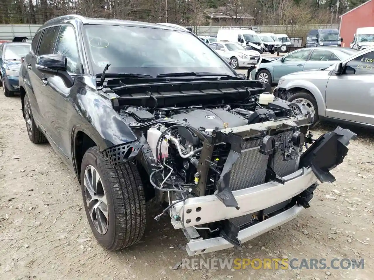 1 Photograph of a damaged car 5TDHZRBH7MS537919 TOYOTA HIGHLANDER 2021