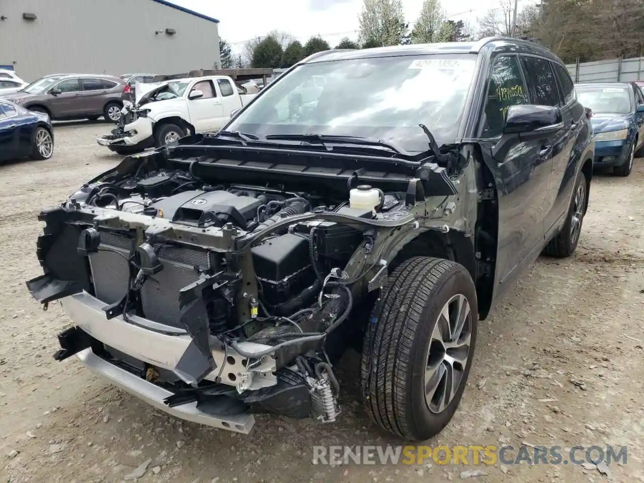 2 Photograph of a damaged car 5TDHZRBH7MS537919 TOYOTA HIGHLANDER 2021