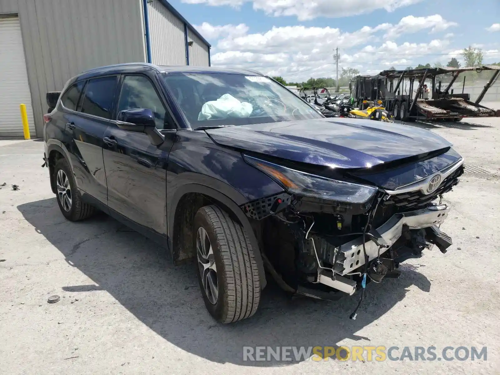 1 Photograph of a damaged car 5TDHZRBH8MS065522 TOYOTA HIGHLANDER 2021