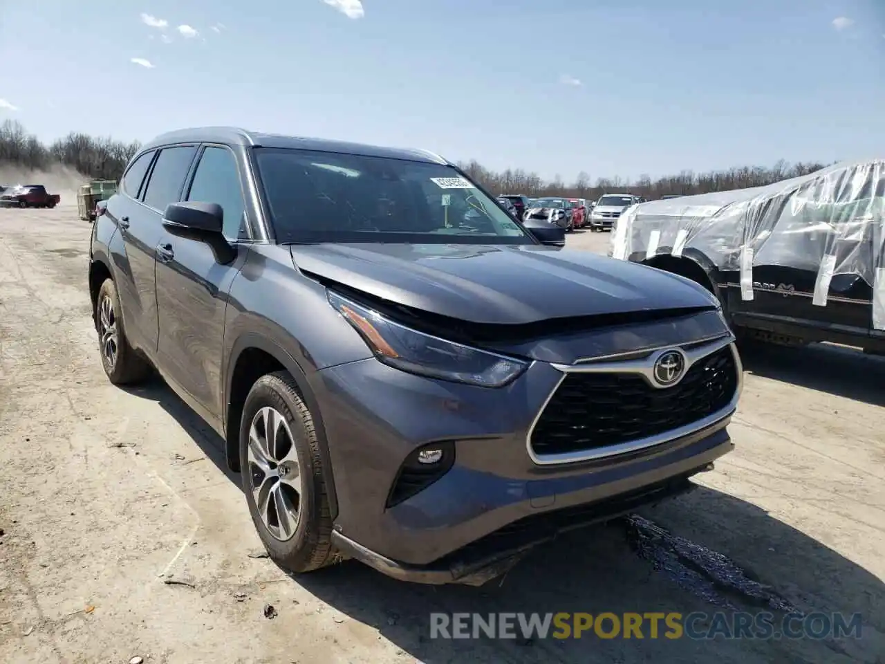 1 Photograph of a damaged car 5TDHZRBH8MS073135 TOYOTA HIGHLANDER 2021