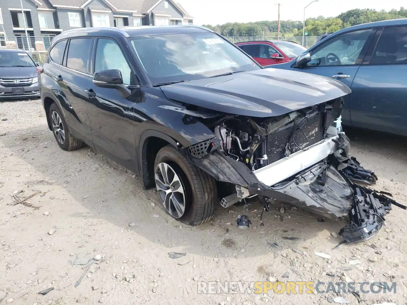 1 Photograph of a damaged car 5TDHZRBH8MS077038 TOYOTA HIGHLANDER 2021