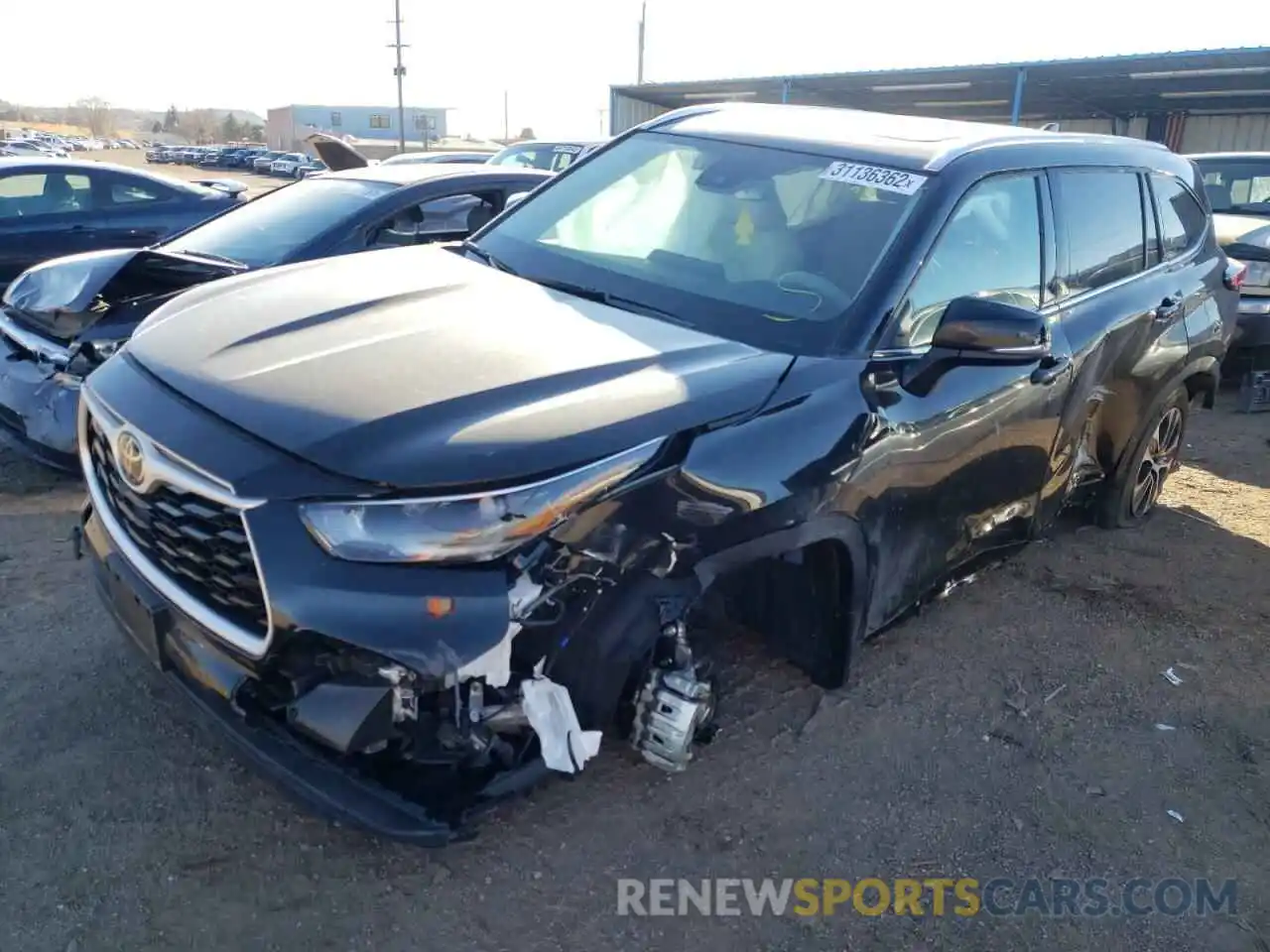 2 Photograph of a damaged car 5TDHZRBH8MS113844 TOYOTA HIGHLANDER 2021