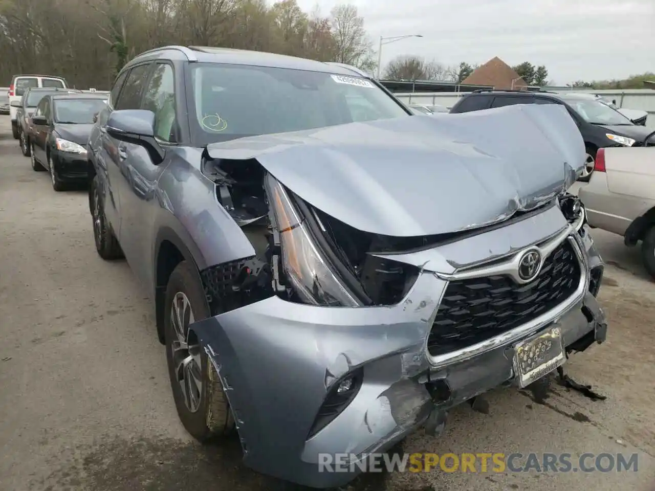 1 Photograph of a damaged car 5TDHZRBH8MS136105 TOYOTA HIGHLANDER 2021