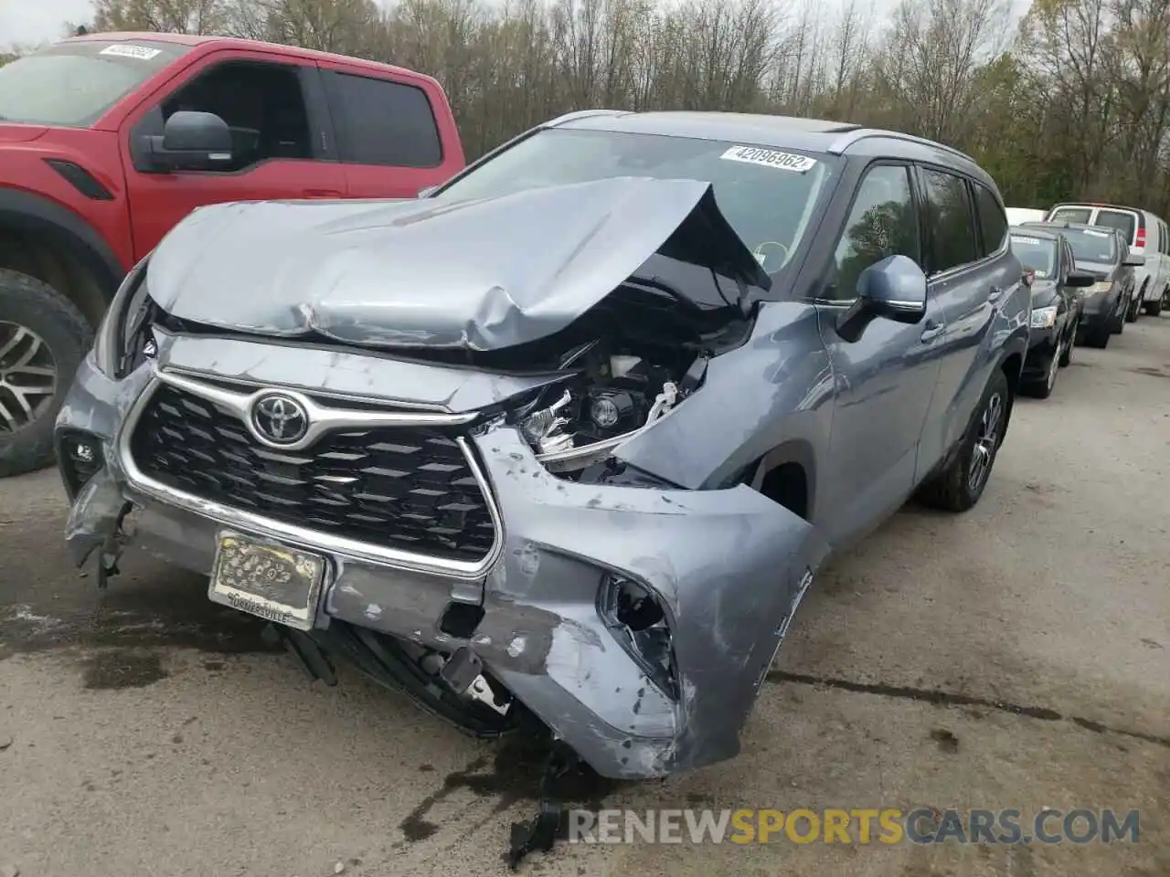 2 Photograph of a damaged car 5TDHZRBH8MS136105 TOYOTA HIGHLANDER 2021