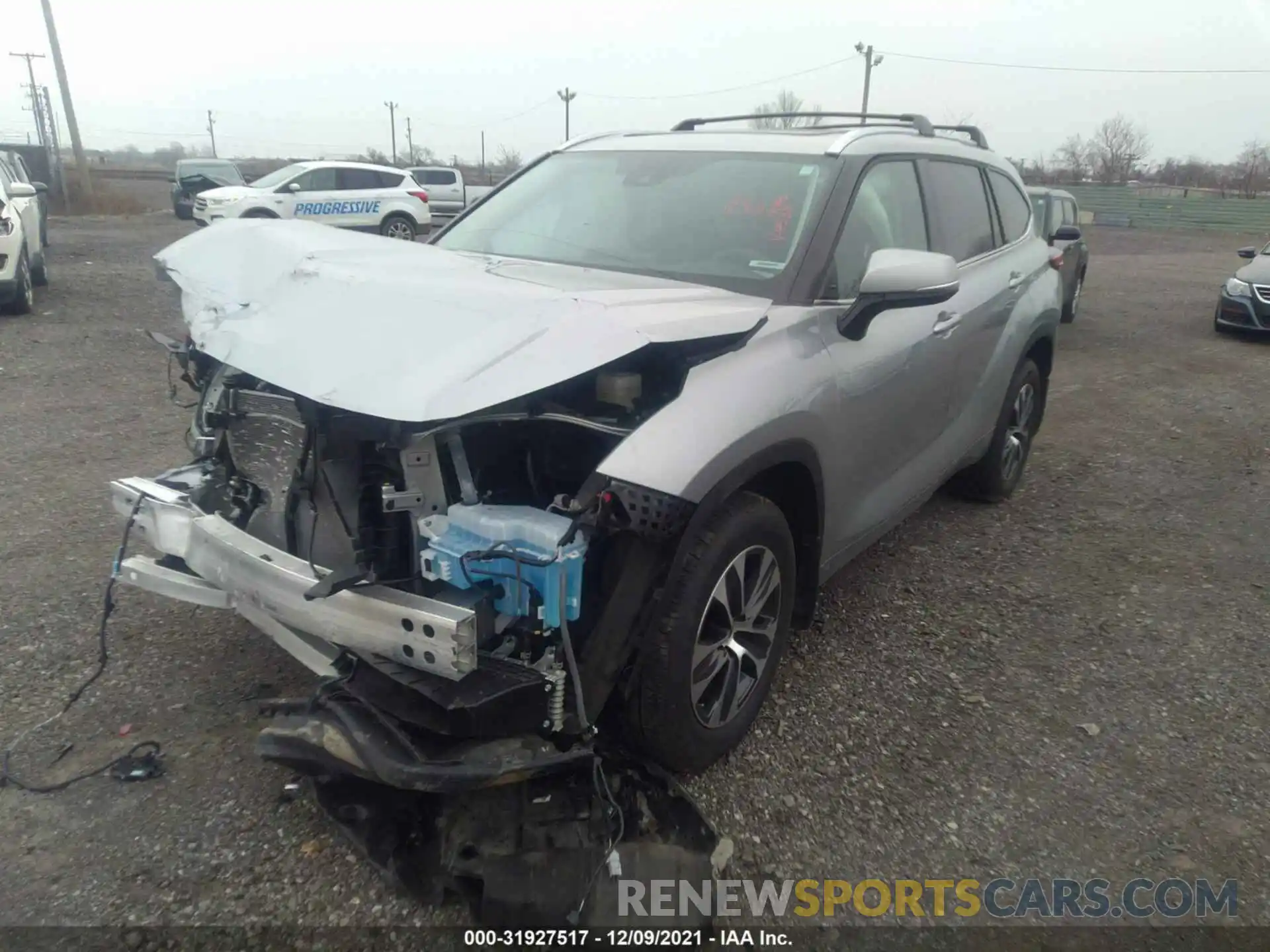 2 Photograph of a damaged car 5TDHZRBH8MS154538 TOYOTA HIGHLANDER 2021