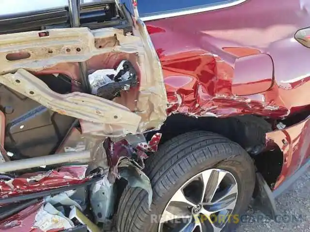 9 Photograph of a damaged car 5TDHZRBH8MS528842 TOYOTA HIGHLANDER 2021