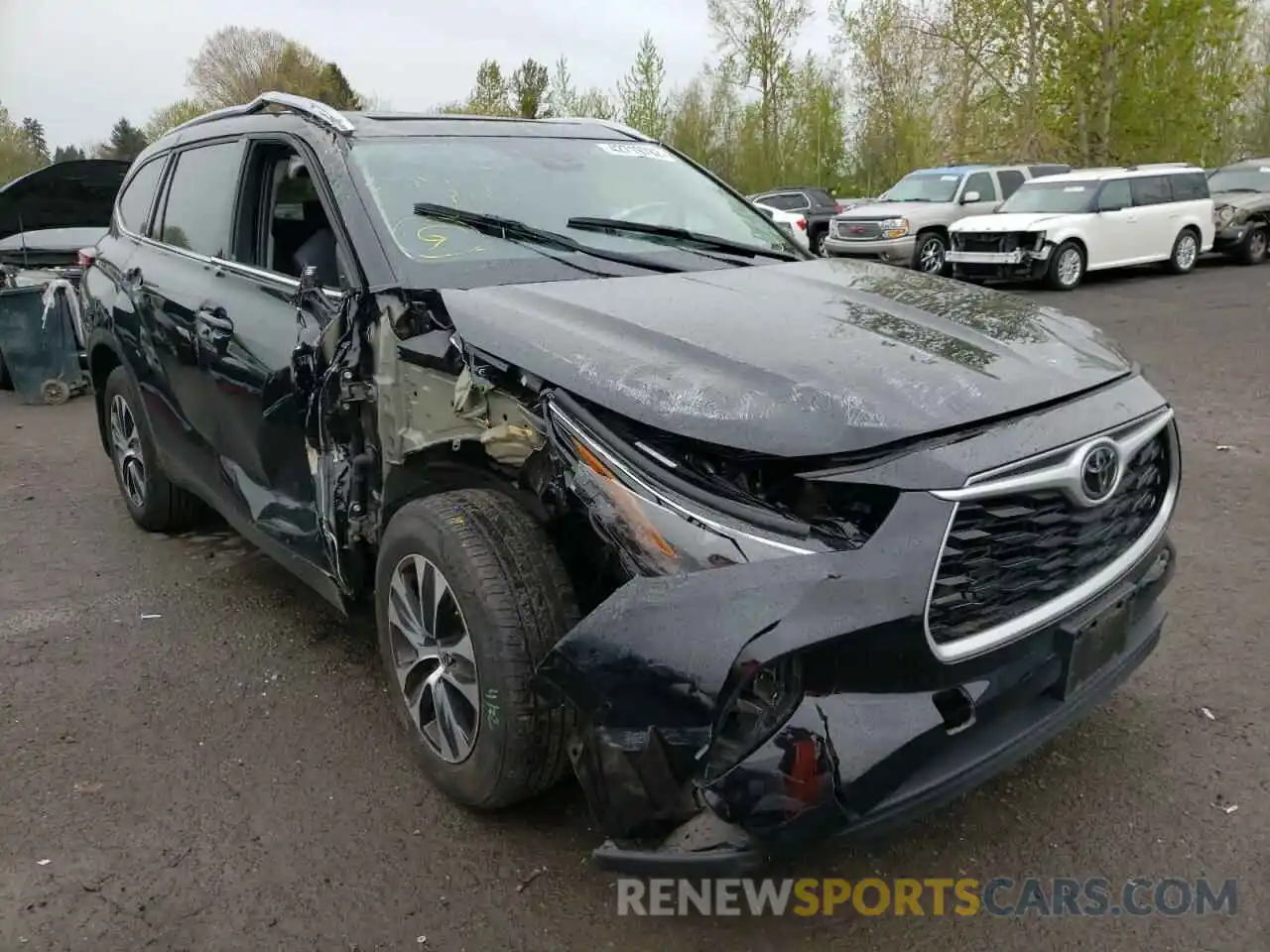 1 Photograph of a damaged car 5TDHZRBH8MS535970 TOYOTA HIGHLANDER 2021