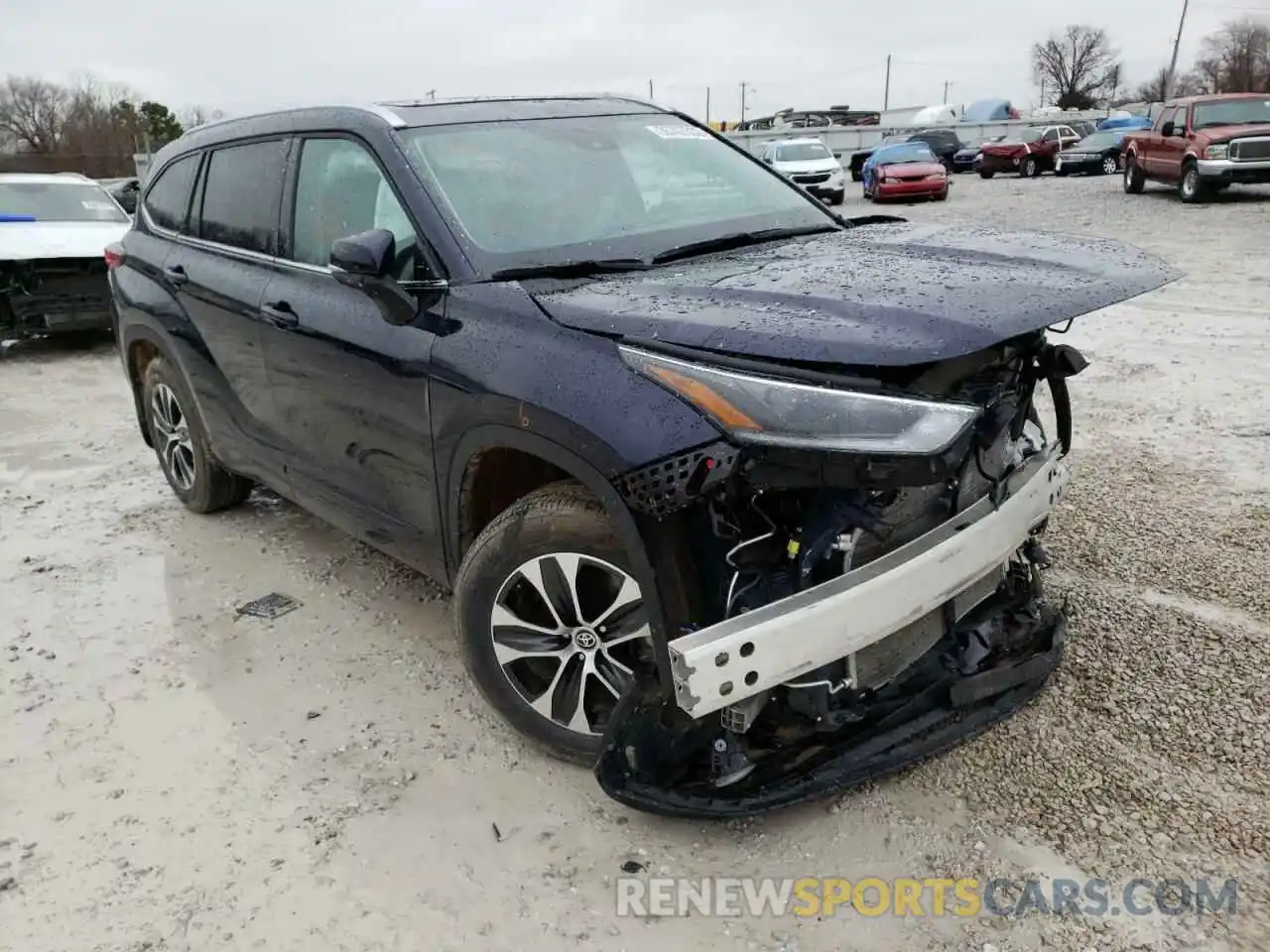 1 Photograph of a damaged car 5TDHZRBH8MS548573 TOYOTA HIGHLANDER 2021