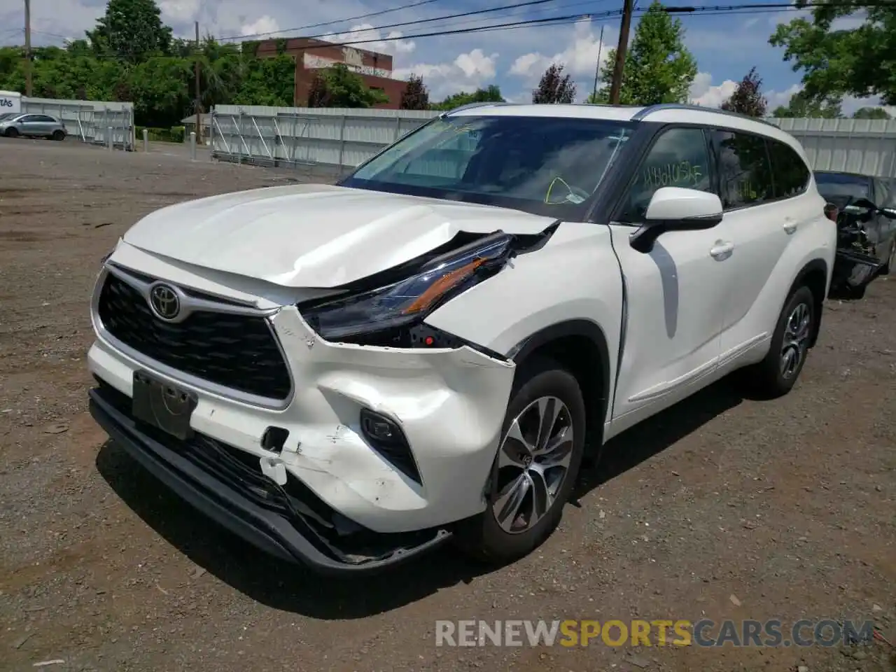 2 Photograph of a damaged car 5TDHZRBH8MS552381 TOYOTA HIGHLANDER 2021