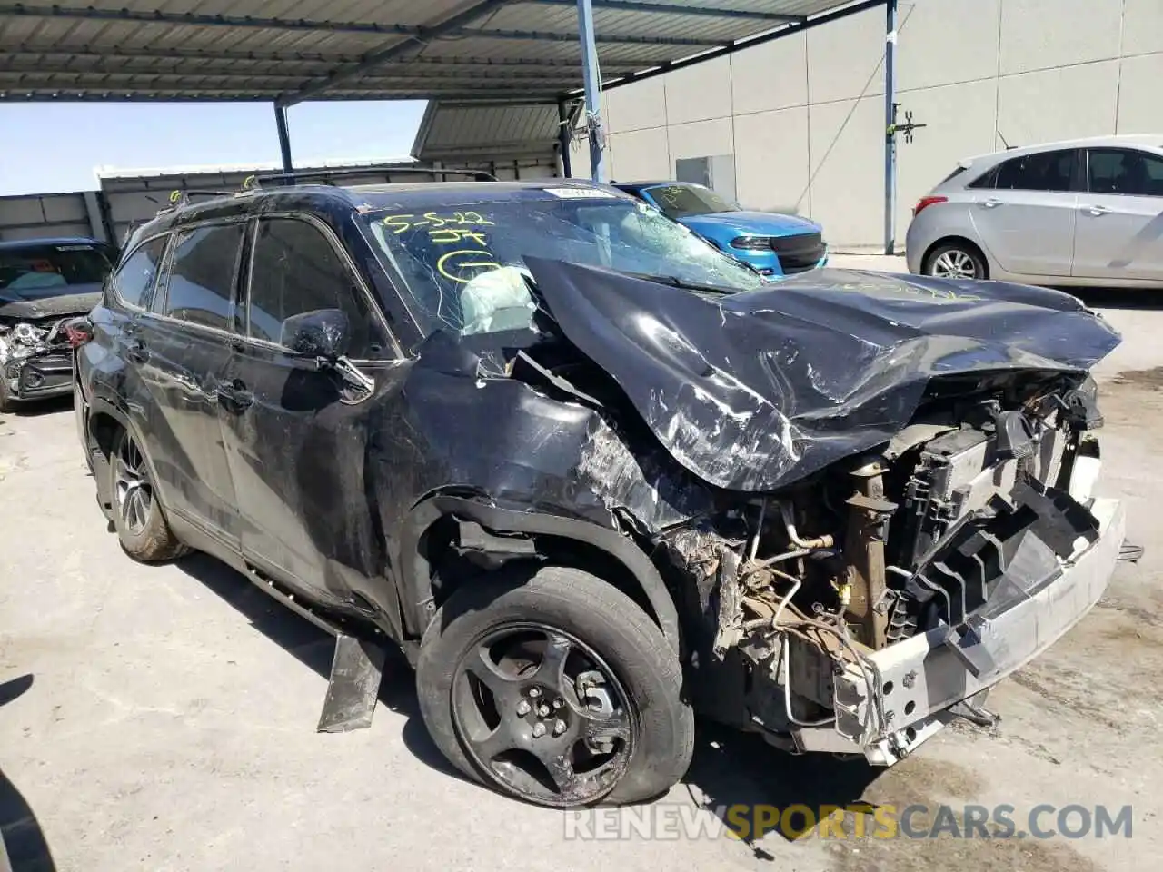 1 Photograph of a damaged car 5TDHZRBH9MS113755 TOYOTA HIGHLANDER 2021