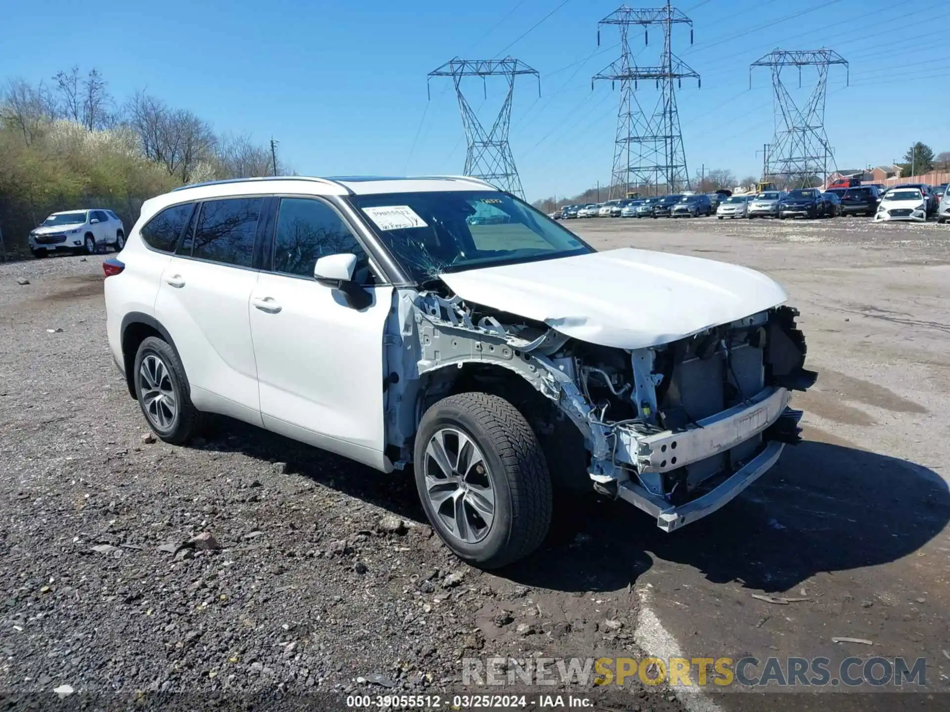 1 Photograph of a damaged car 5TDHZRBH9MS121371 TOYOTA HIGHLANDER 2021