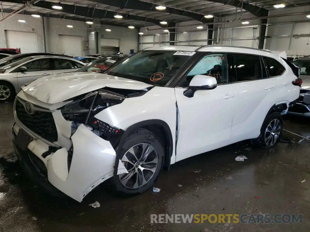 2 Photograph of a damaged car 5TDHZRBH9MS138283 TOYOTA HIGHLANDER 2021