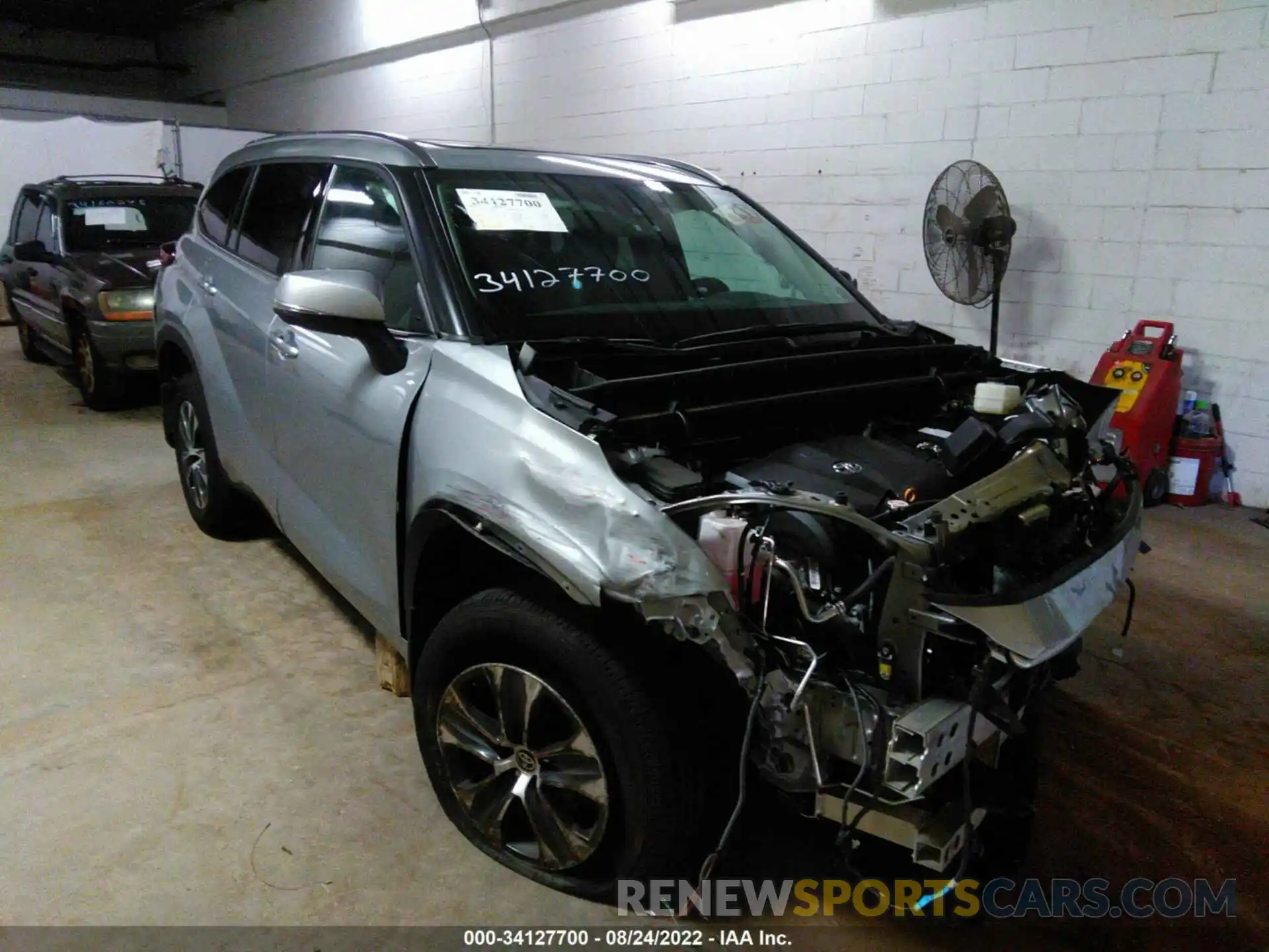 1 Photograph of a damaged car 5TDHZRBH9MS154922 TOYOTA HIGHLANDER 2021