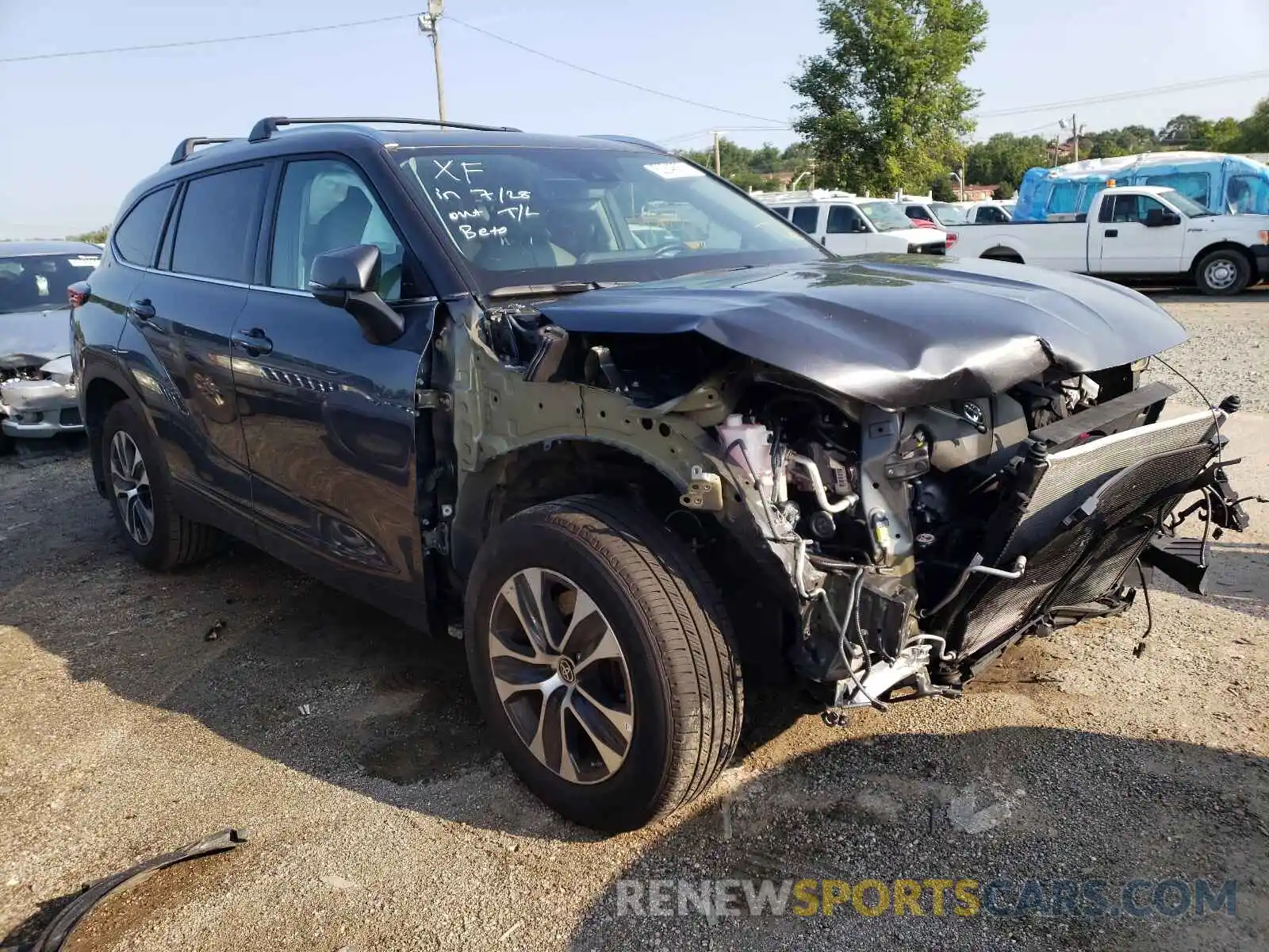 1 Photograph of a damaged car 5TDHZRBH9MS523164 TOYOTA HIGHLANDER 2021