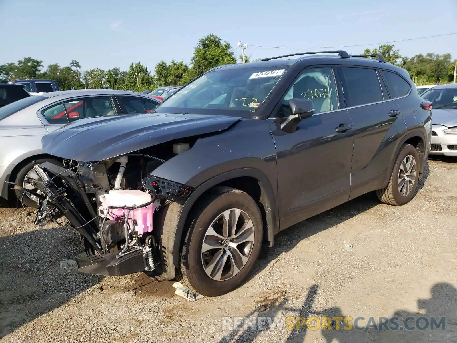 2 Photograph of a damaged car 5TDHZRBH9MS523164 TOYOTA HIGHLANDER 2021