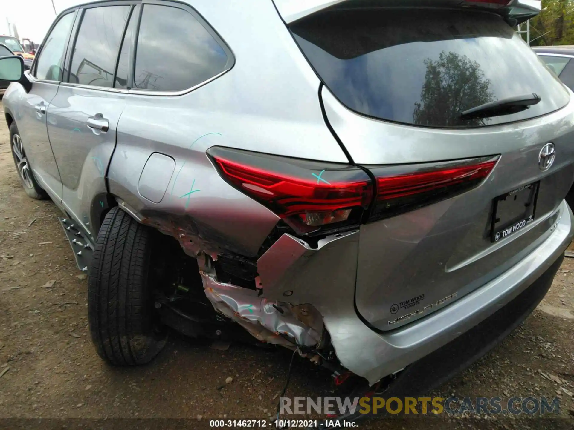 6 Photograph of a damaged car 5TDHZRBH9MS536559 TOYOTA HIGHLANDER 2021