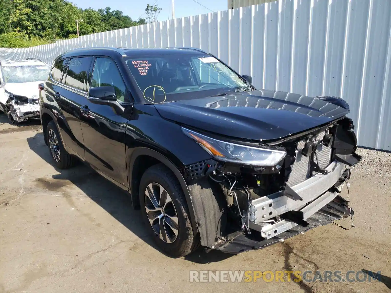 1 Photograph of a damaged car 5TDHZRBH9MS536979 TOYOTA HIGHLANDER 2021