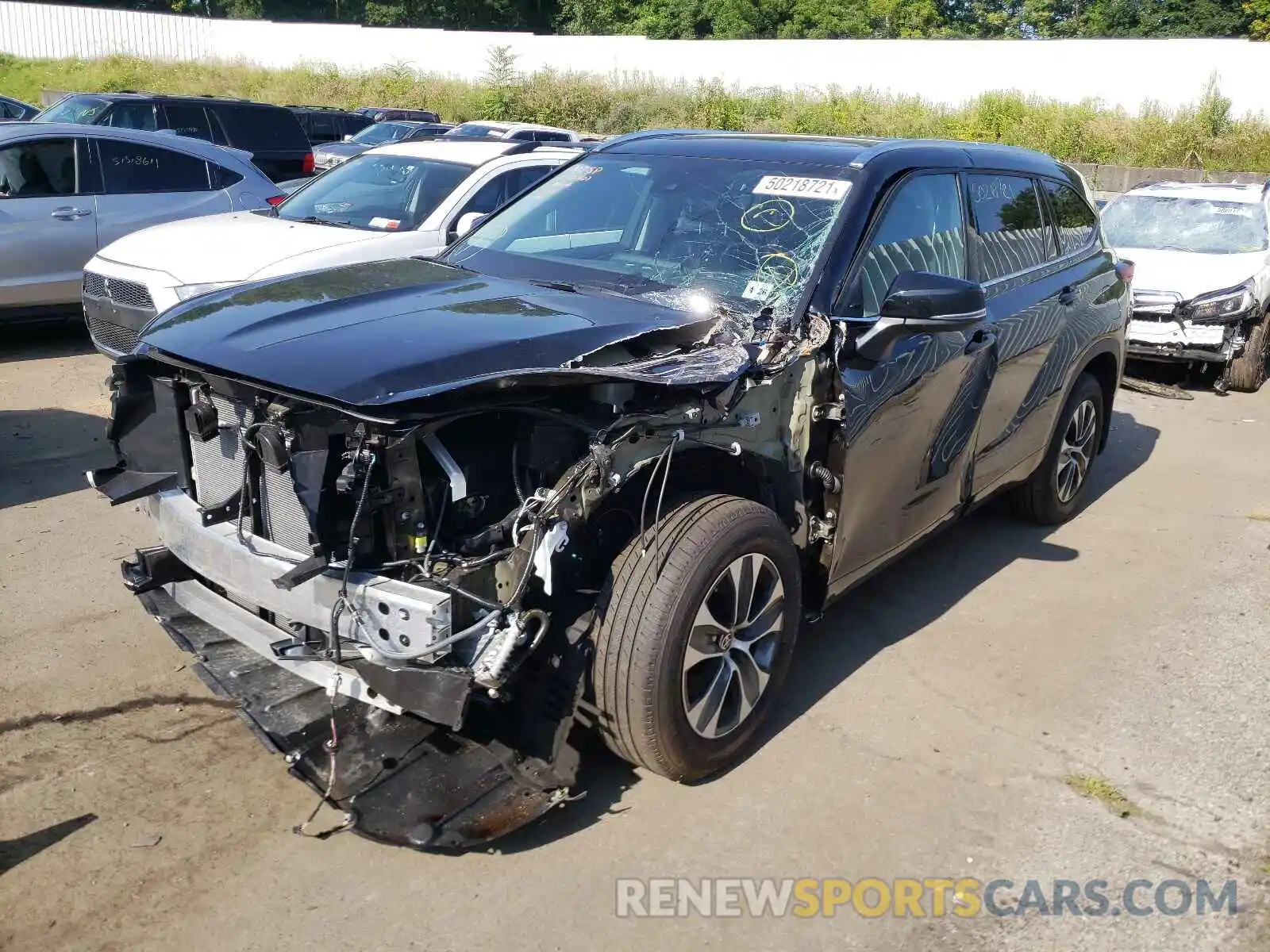 2 Photograph of a damaged car 5TDHZRBH9MS536979 TOYOTA HIGHLANDER 2021