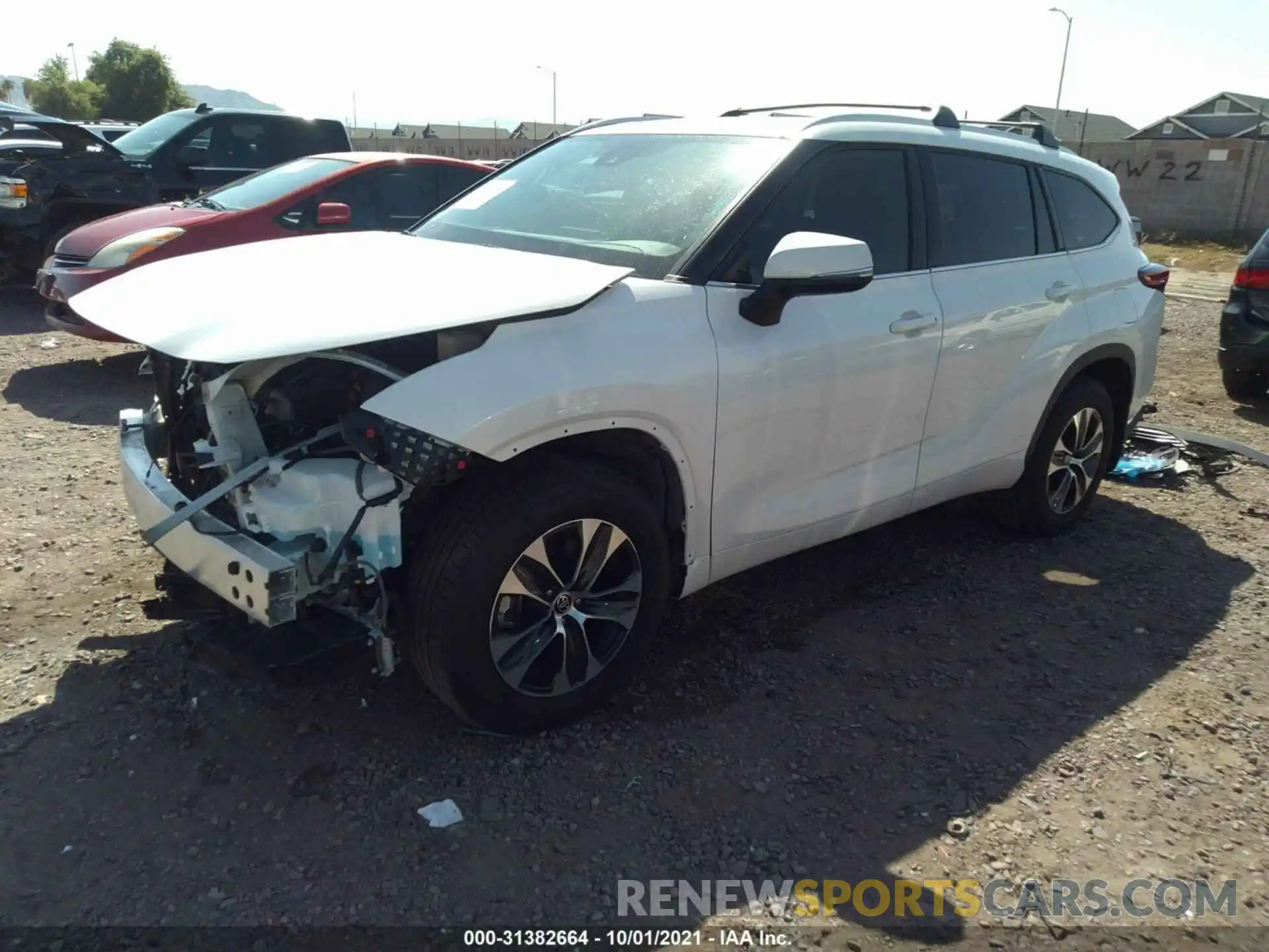 2 Photograph of a damaged car 5TDHZRBH9MS538604 TOYOTA HIGHLANDER 2021