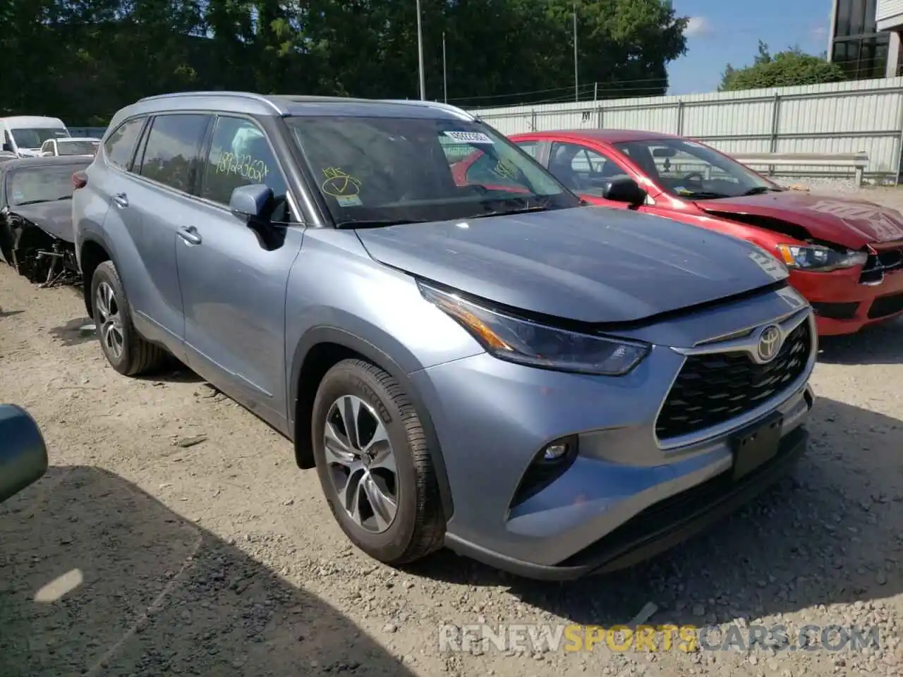 1 Photograph of a damaged car 5TDHZRBHXMS124618 TOYOTA HIGHLANDER 2021