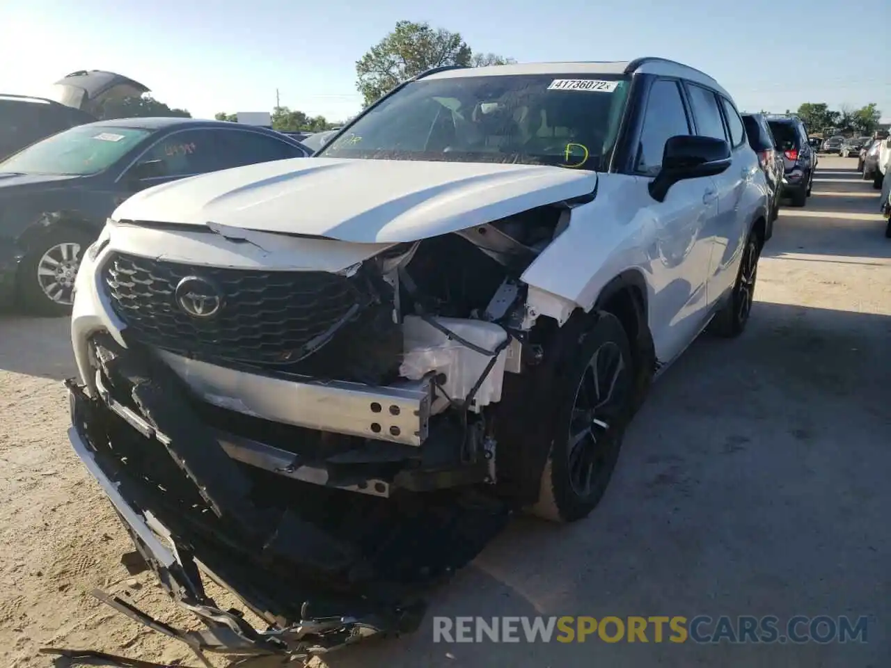 2 Photograph of a damaged car 5TDJZRAH0MS050001 TOYOTA HIGHLANDER 2021