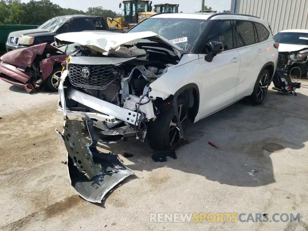 2 Photograph of a damaged car 5TDJZRAH2MS076583 TOYOTA HIGHLANDER 2021