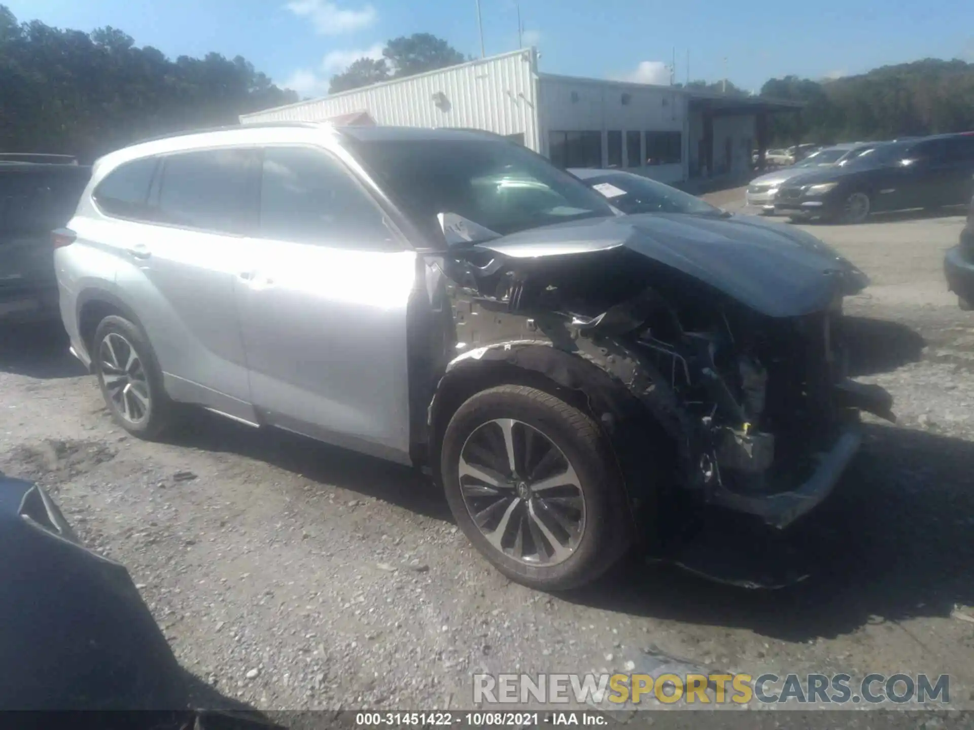 1 Photograph of a damaged car 5TDJZRAH9MS032676 TOYOTA HIGHLANDER 2021