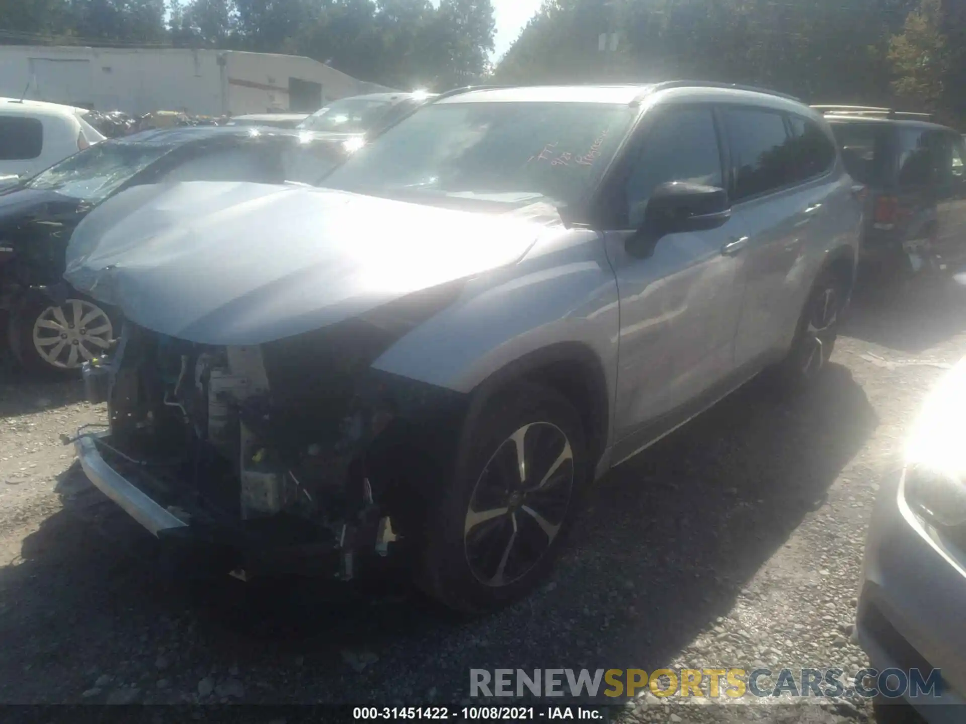 2 Photograph of a damaged car 5TDJZRAH9MS032676 TOYOTA HIGHLANDER 2021