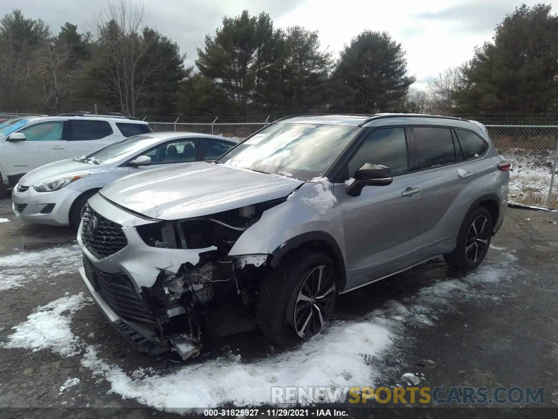 2 Photograph of a damaged car 5TDJZRBH0MS106890 TOYOTA HIGHLANDER 2021