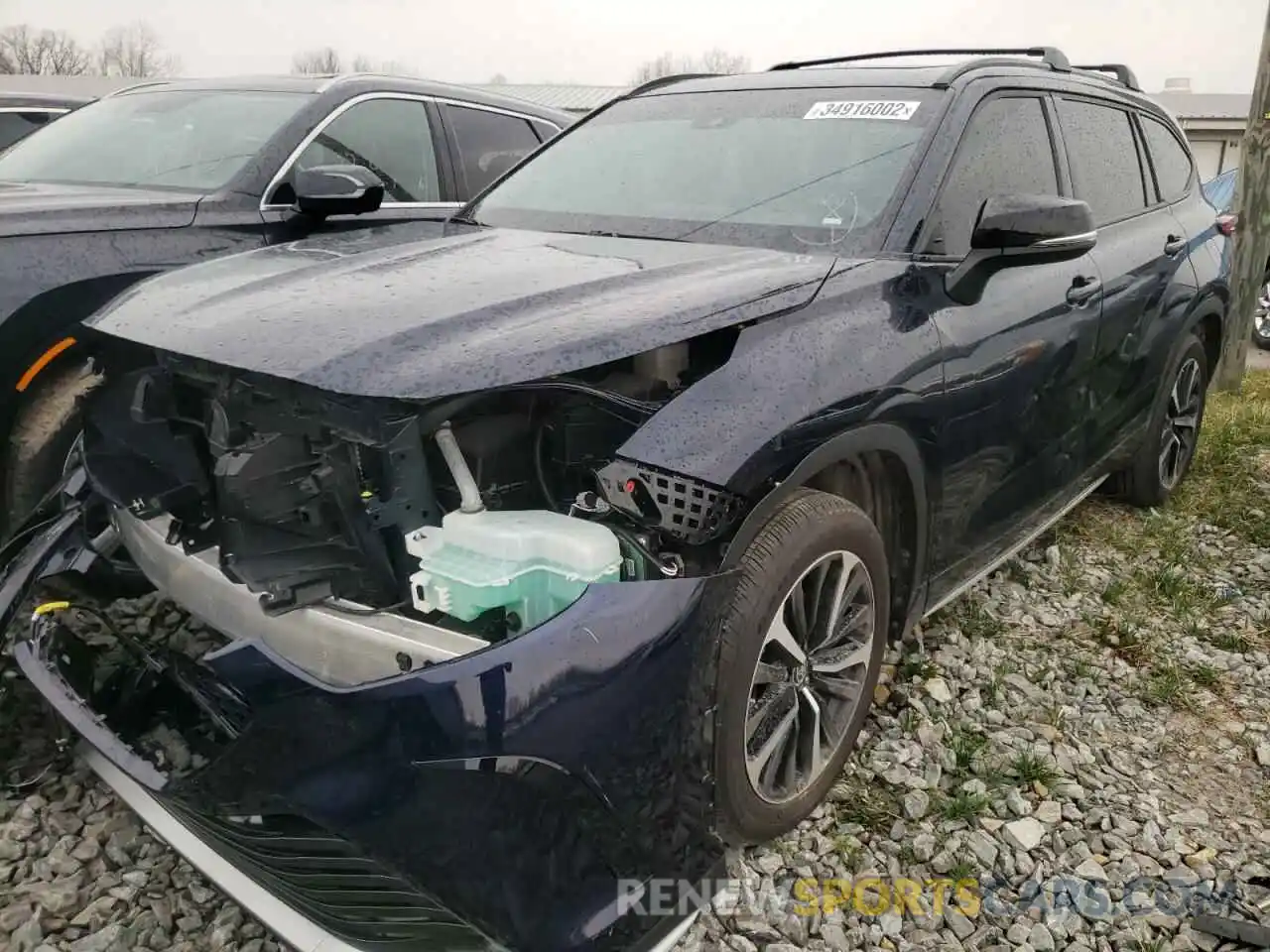 2 Photograph of a damaged car 5TDJZRBH1MS062740 TOYOTA HIGHLANDER 2021