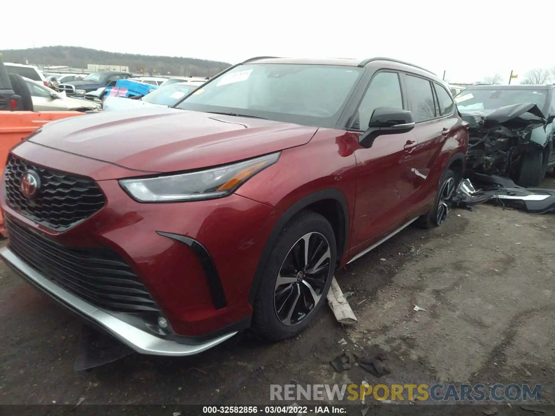 2 Photograph of a damaged car 5TDJZRBH1MS094541 TOYOTA HIGHLANDER 2021