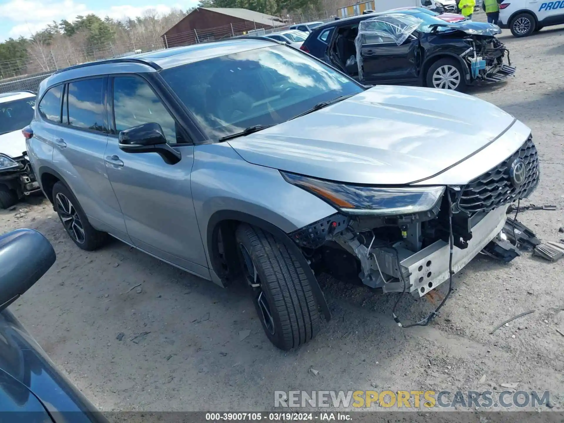 1 Photograph of a damaged car 5TDJZRBH2MS079398 TOYOTA HIGHLANDER 2021