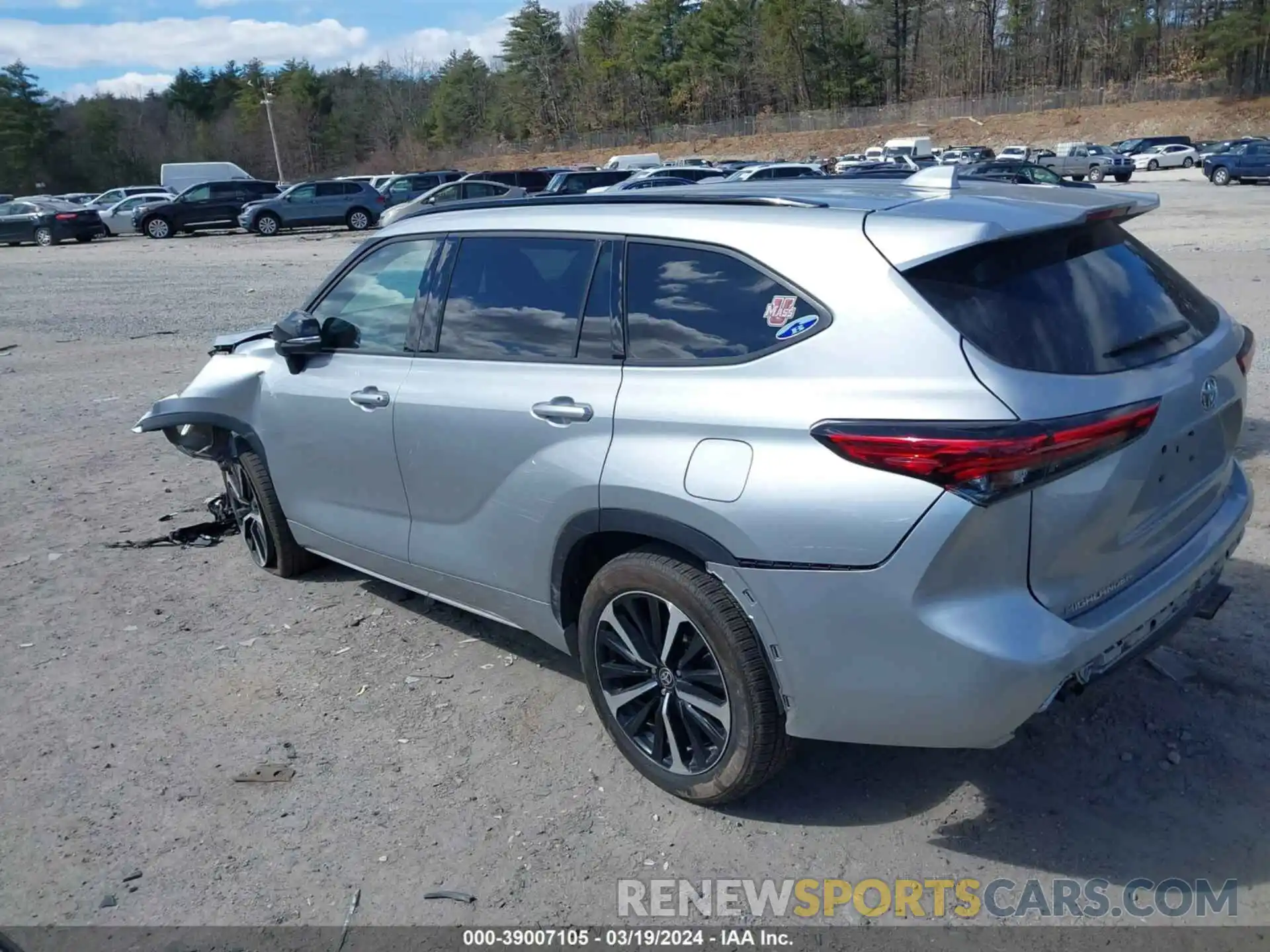 3 Photograph of a damaged car 5TDJZRBH2MS079398 TOYOTA HIGHLANDER 2021