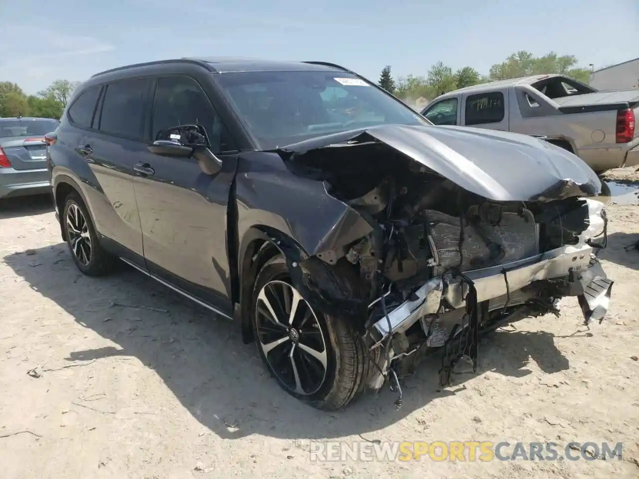 1 Photograph of a damaged car 5TDJZRBH2MS158442 TOYOTA HIGHLANDER 2021