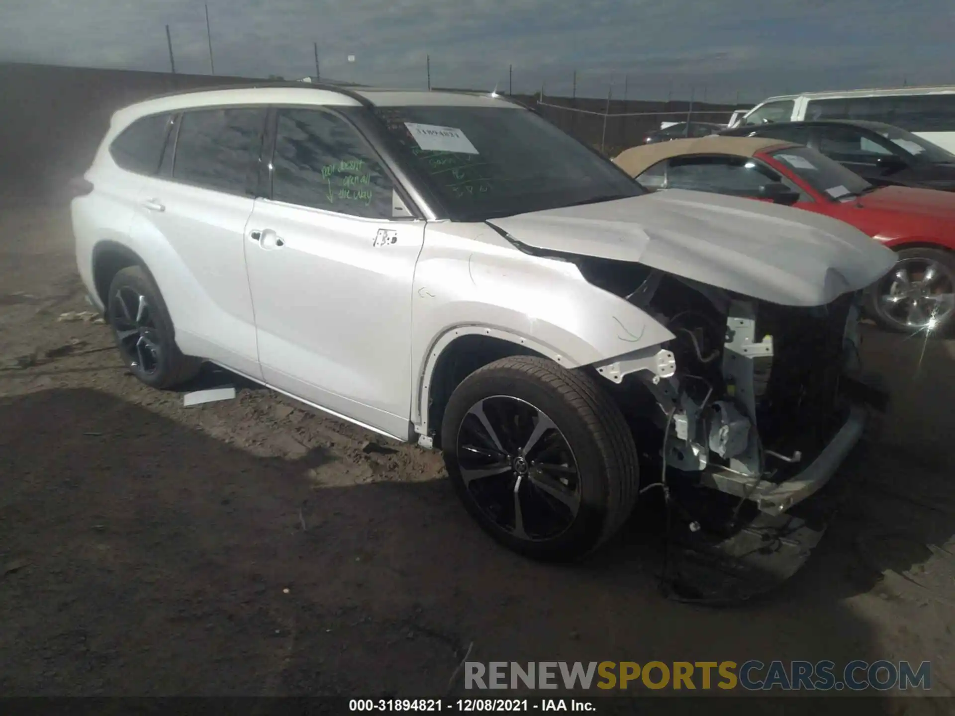 1 Photograph of a damaged car 5TDJZRBH4MS137818 TOYOTA HIGHLANDER 2021