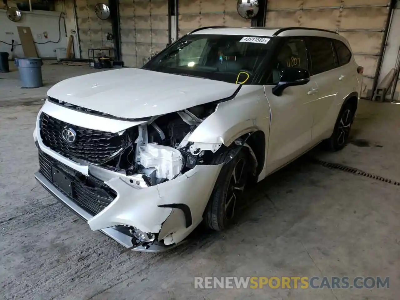 2 Photograph of a damaged car 5TDJZRBH5MS075507 TOYOTA HIGHLANDER 2021