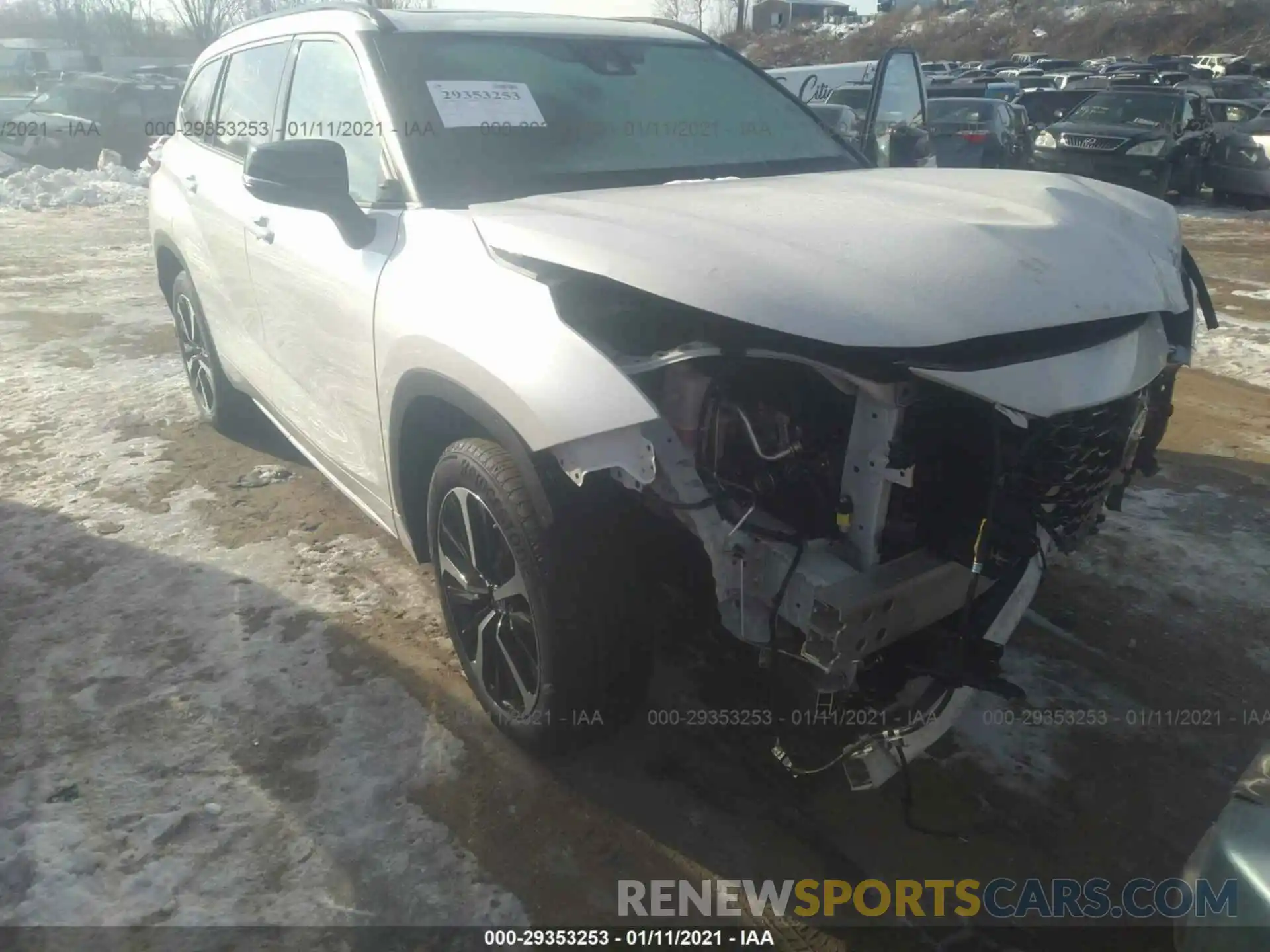 1 Photograph of a damaged car 5TDJZRBH7MS067019 TOYOTA HIGHLANDER 2021