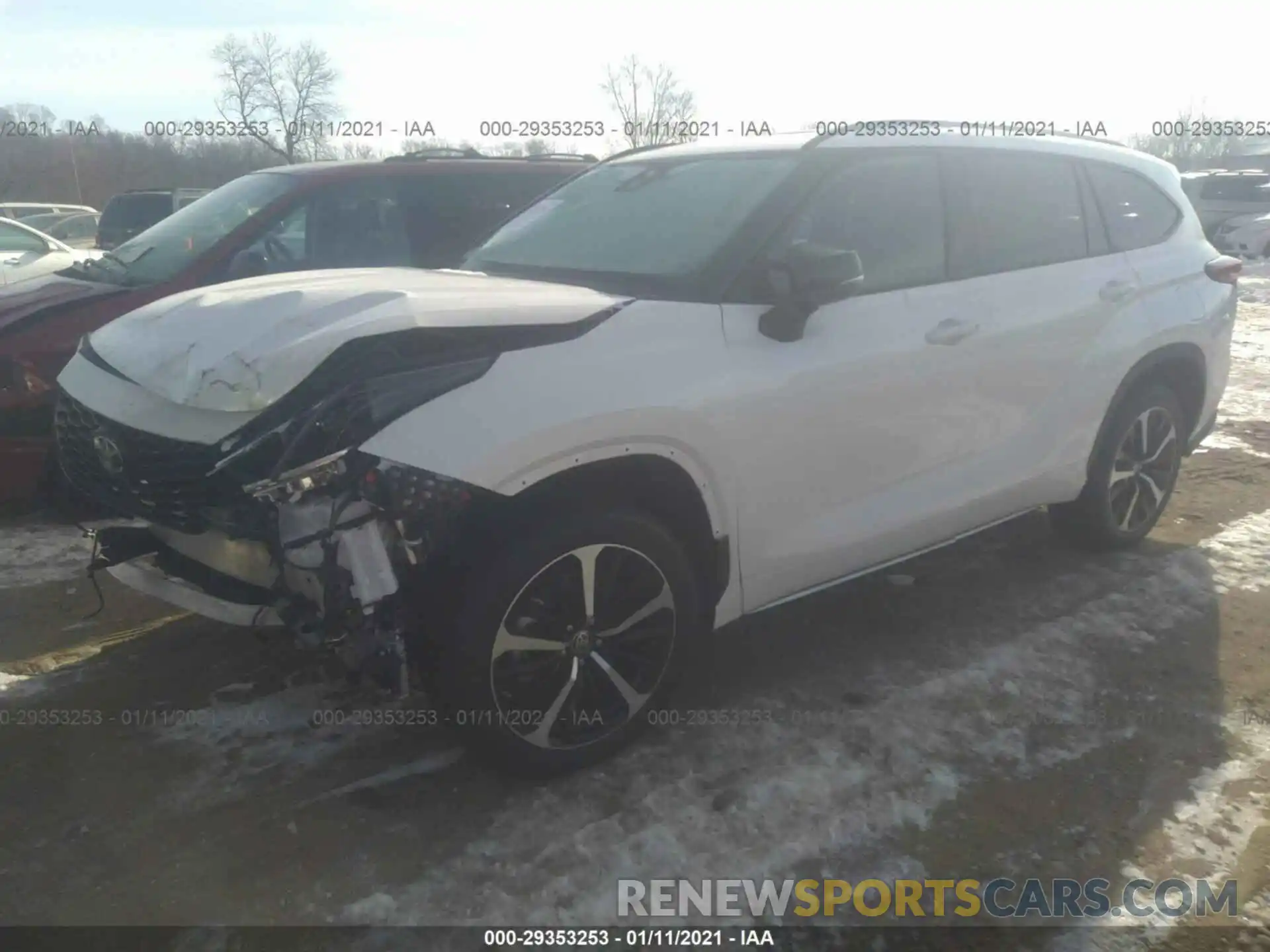 2 Photograph of a damaged car 5TDJZRBH7MS067019 TOYOTA HIGHLANDER 2021