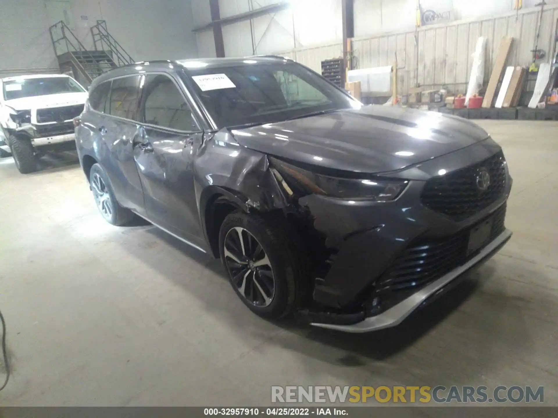 1 Photograph of a damaged car 5TDJZRBH7MS088825 TOYOTA HIGHLANDER 2021