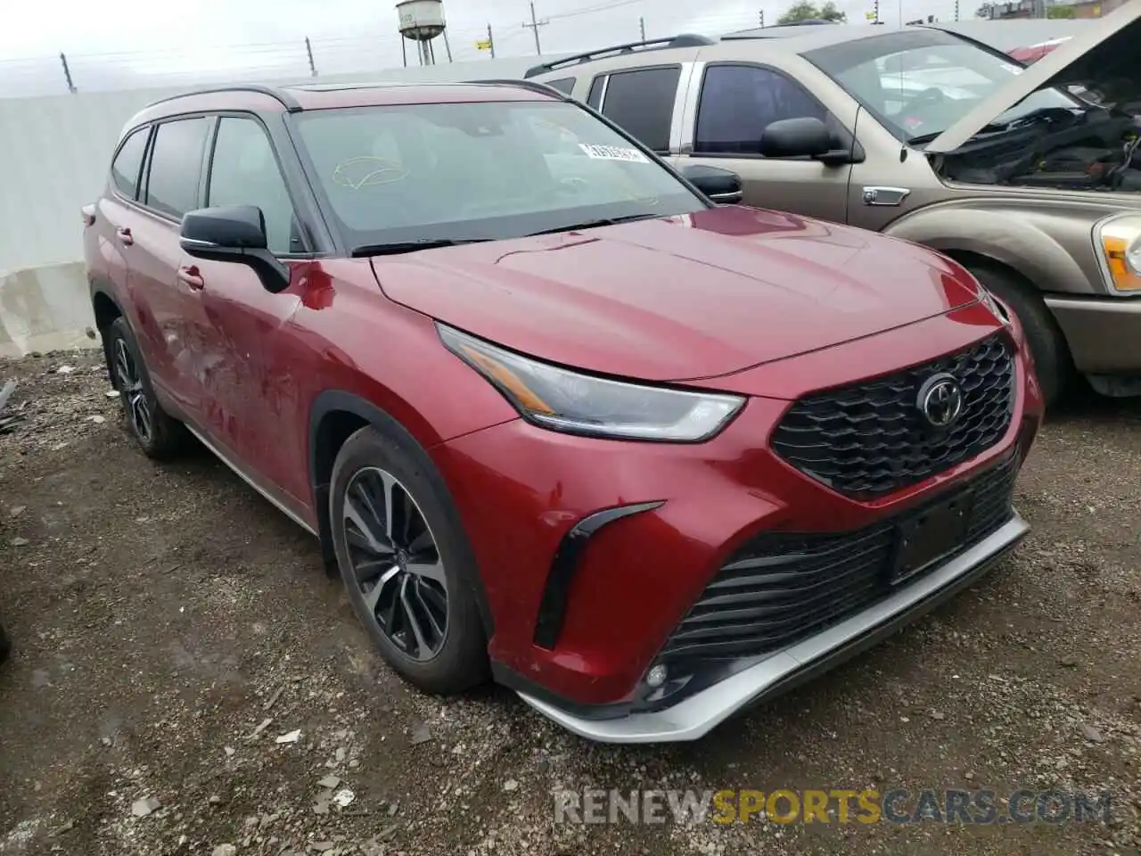 1 Photograph of a damaged car 5TDJZRBH8MS147171 TOYOTA HIGHLANDER 2021