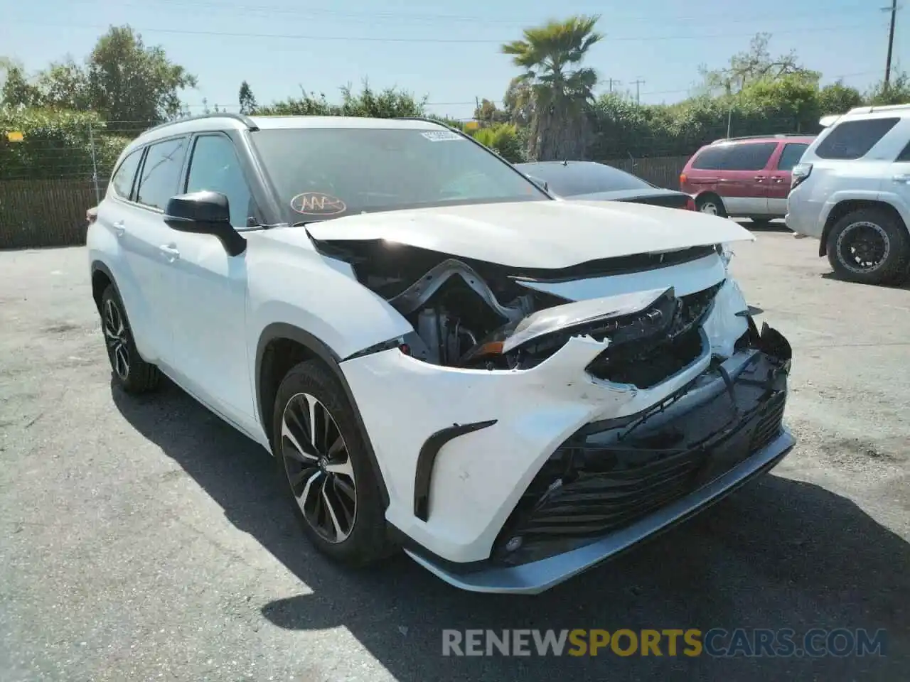 1 Photograph of a damaged car 5TDJZRBH9MS108301 TOYOTA HIGHLANDER 2021