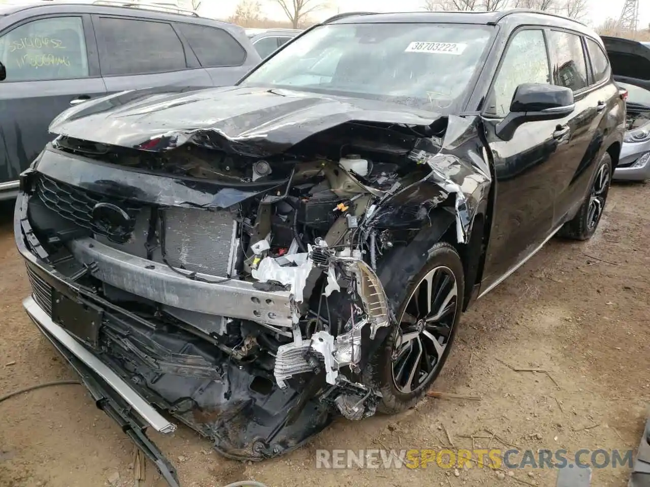 2 Photograph of a damaged car 5TDJZRBH9MS119136 TOYOTA HIGHLANDER 2021