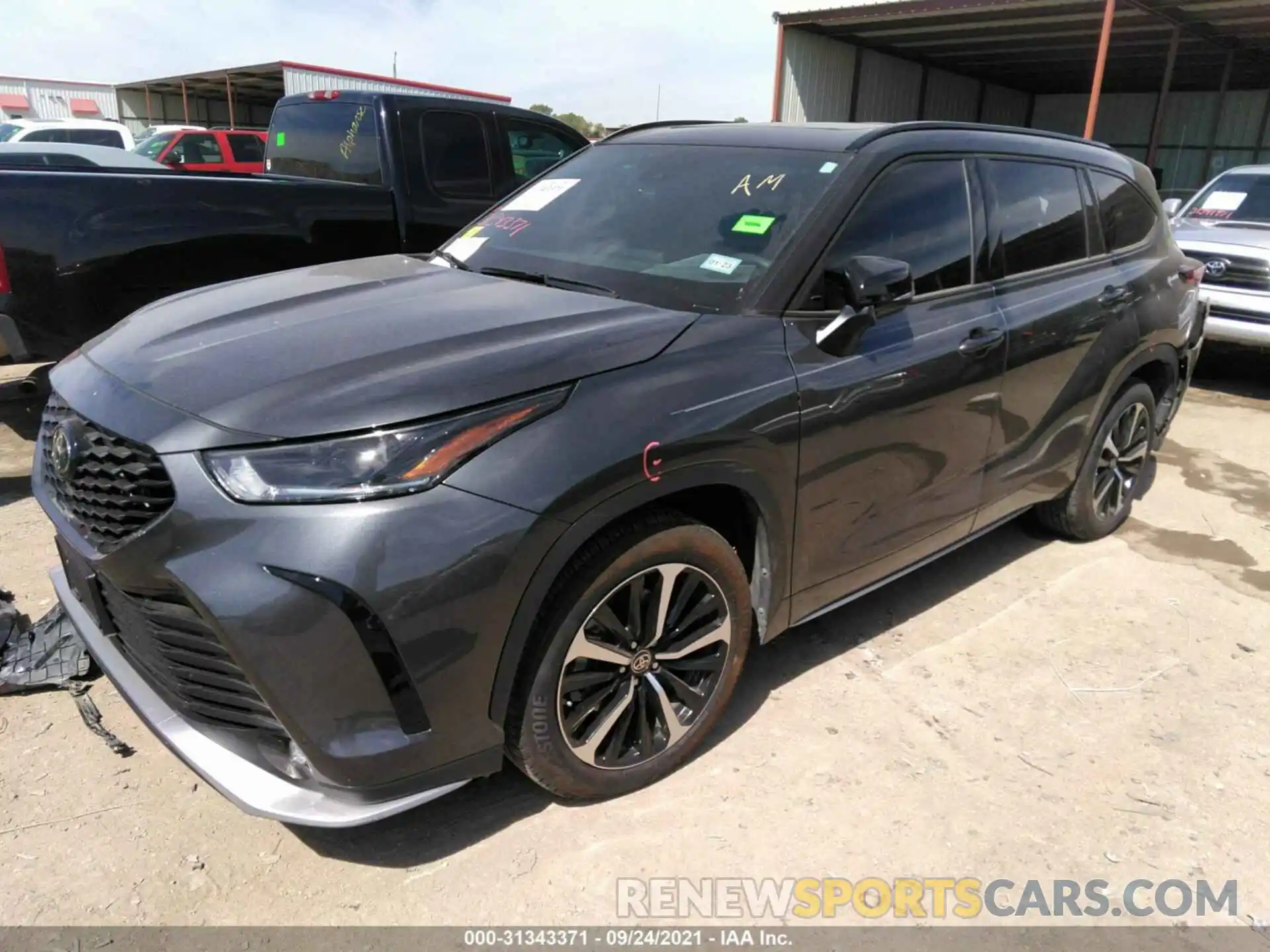 2 Photograph of a damaged car 5TDLZRAH2MS037274 TOYOTA HIGHLANDER 2021