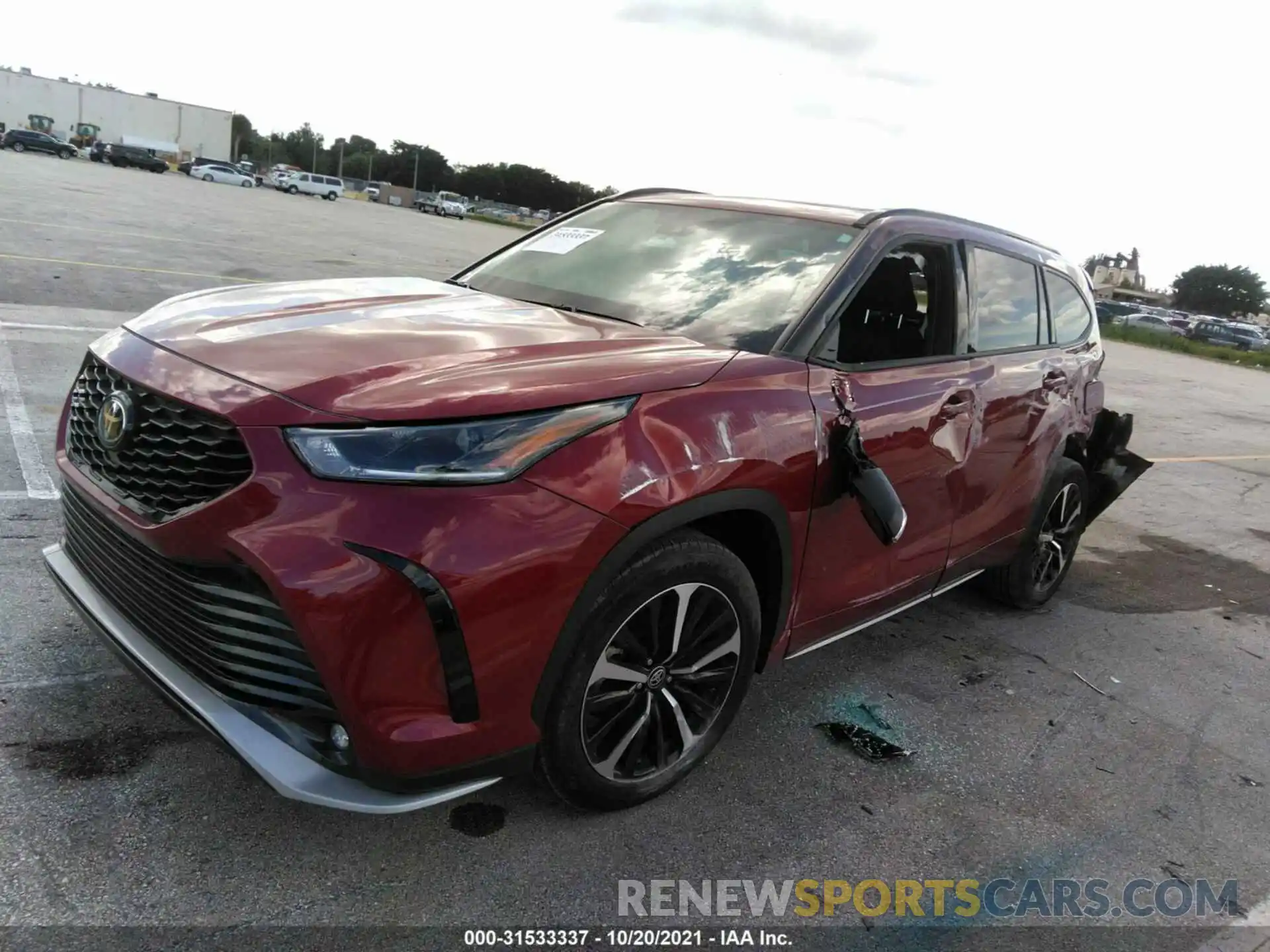 2 Photograph of a damaged car 5TDLZRAH3MS041396 TOYOTA HIGHLANDER 2021